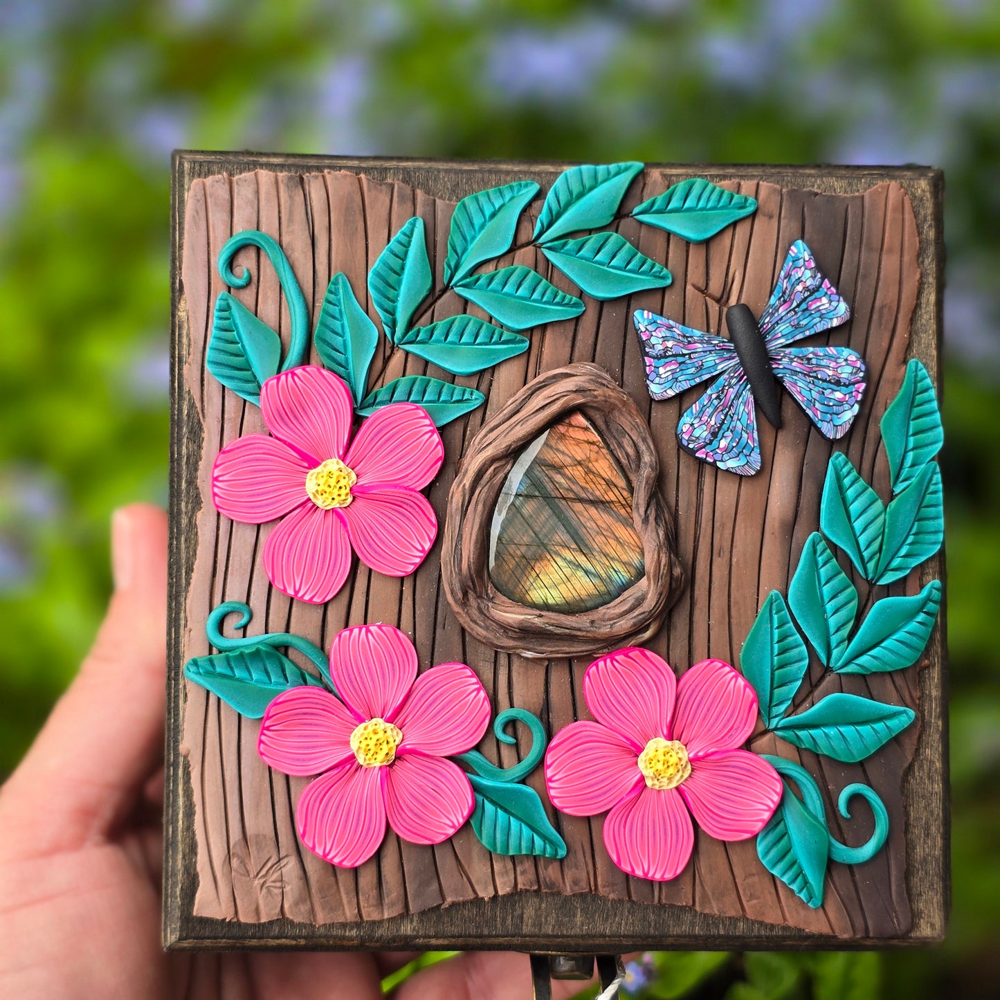Butterfly Garden Labradorite Box