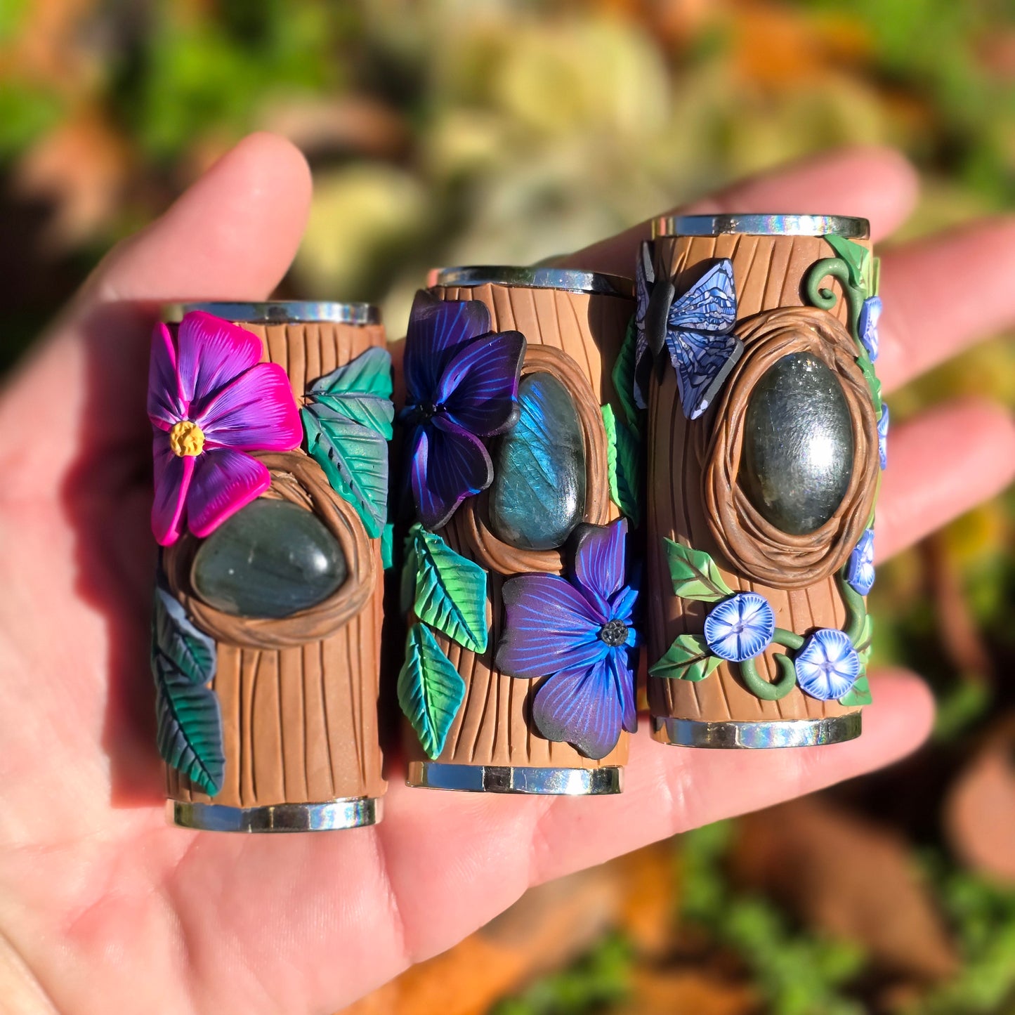 Floral Labradorite Lighter Sleeve