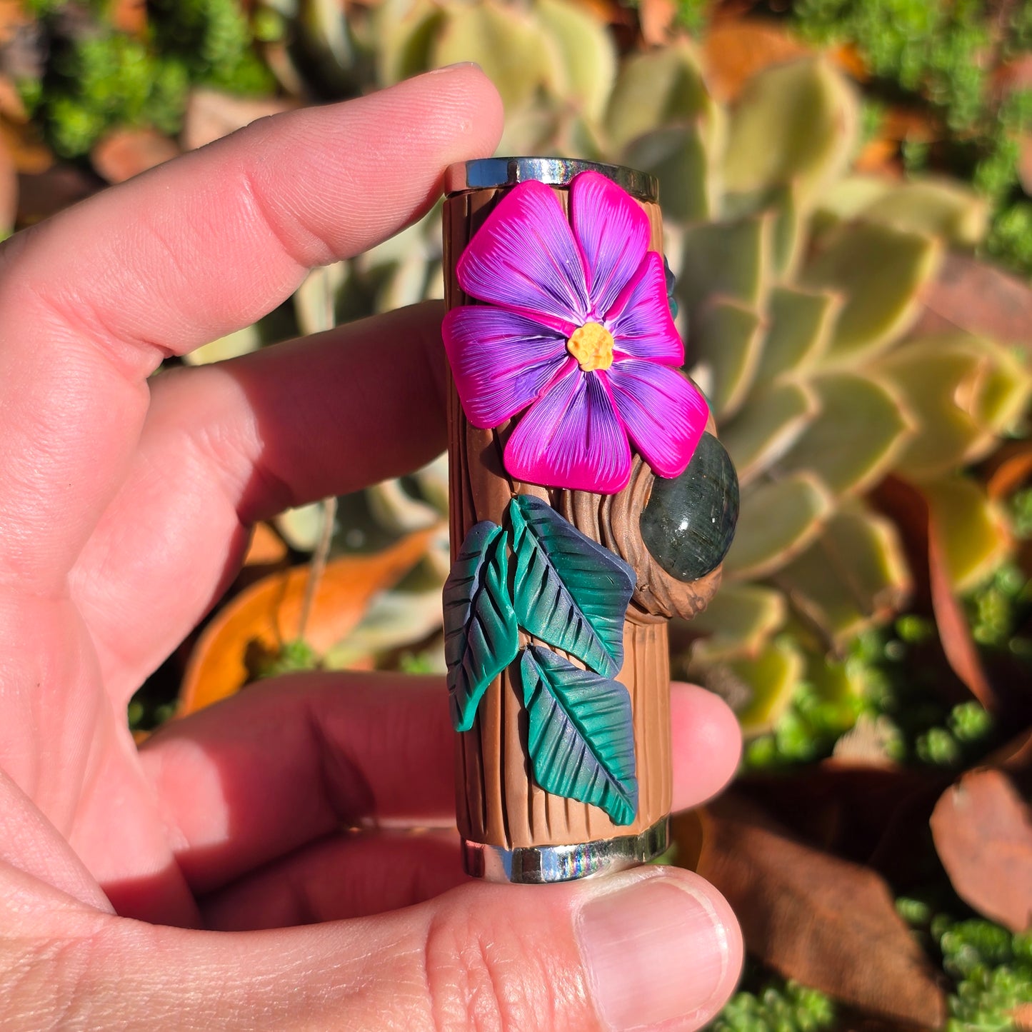 Floral Labradorite Lighter Sleeve