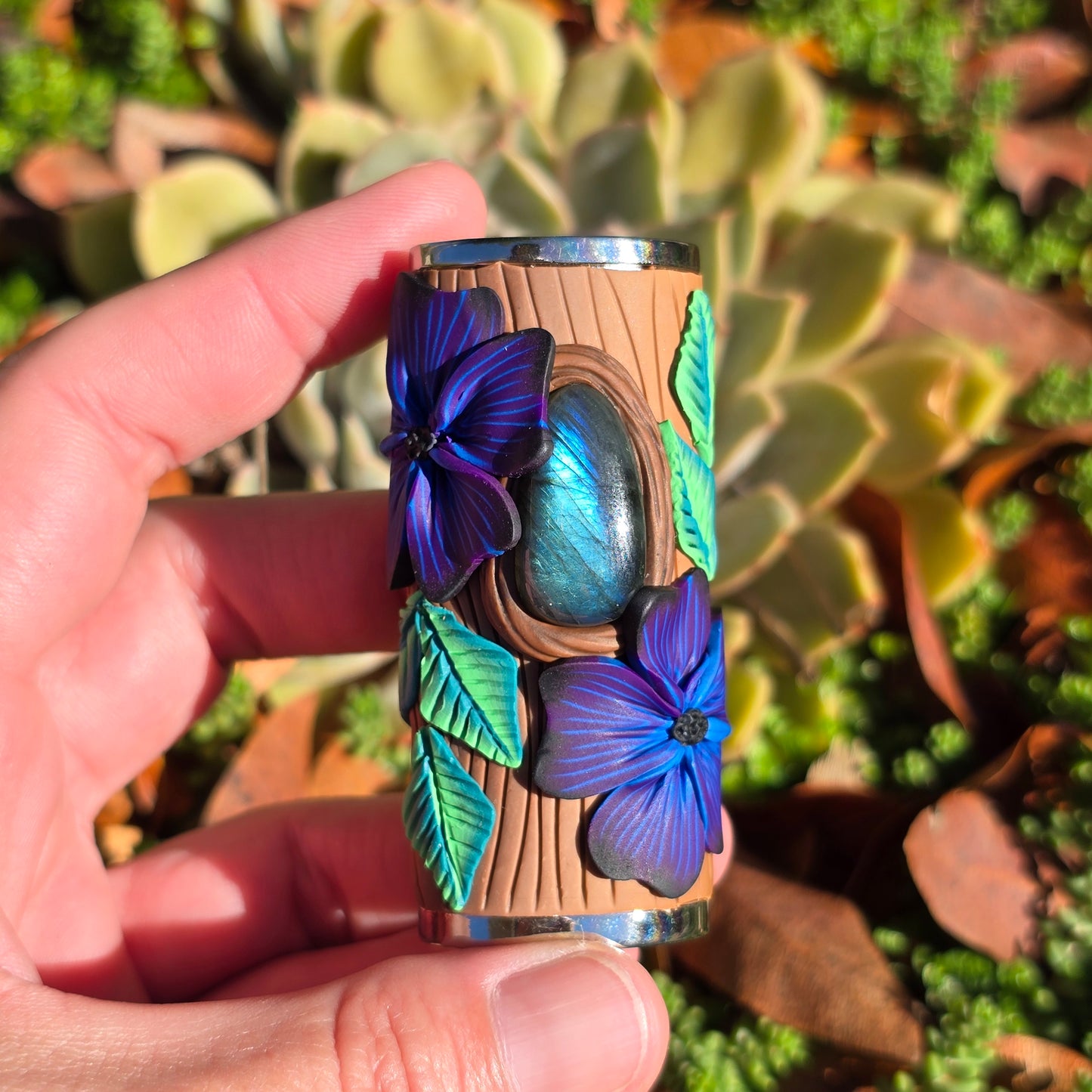 Floral Labradorite Lighter Sleeve