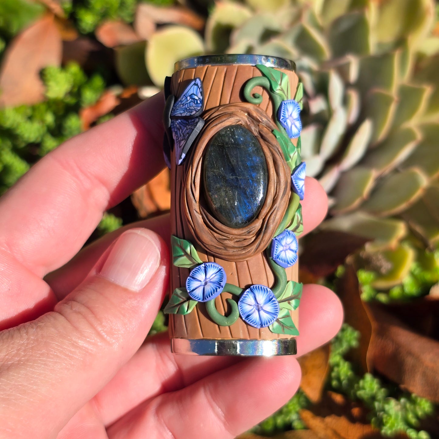 Floral Labradorite Lighter Sleeve