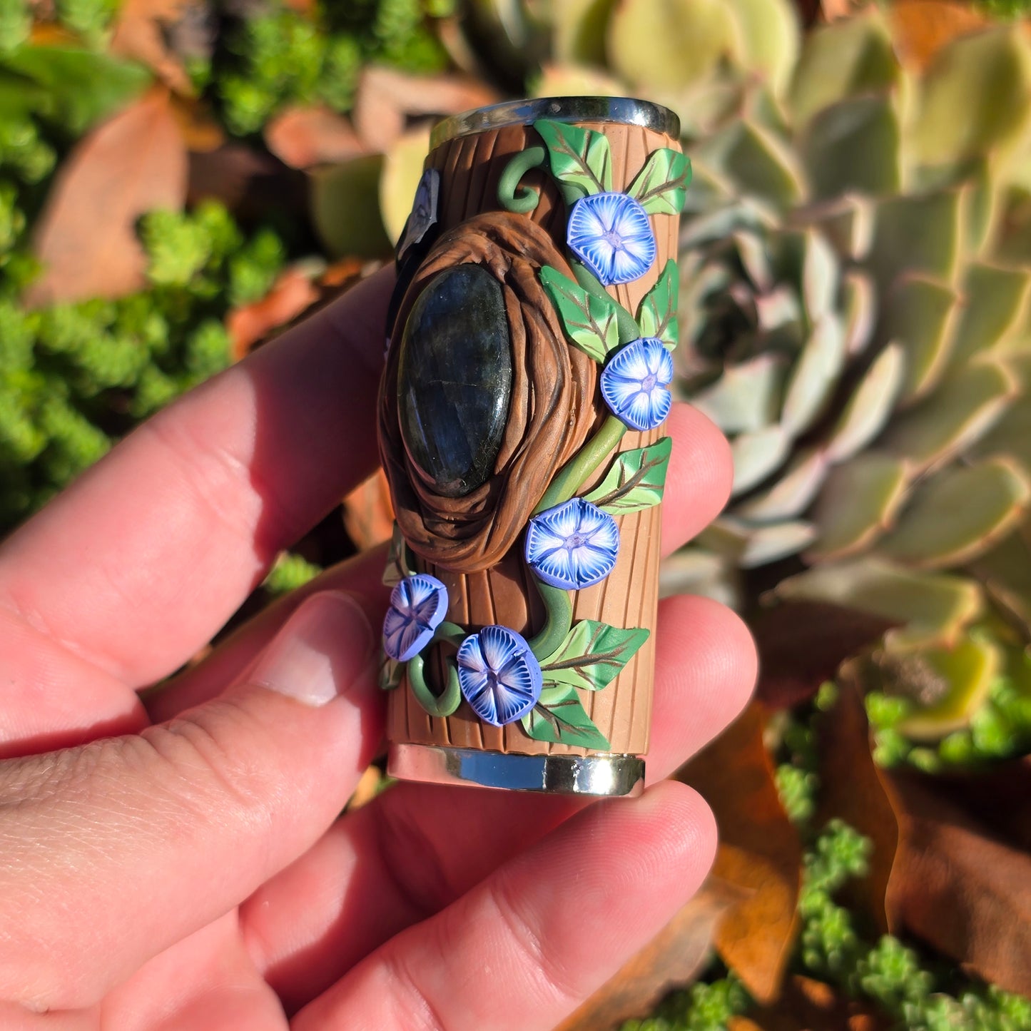 Floral Labradorite Lighter Sleeve