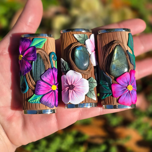 Floral Labradorite Lighter Sleeve