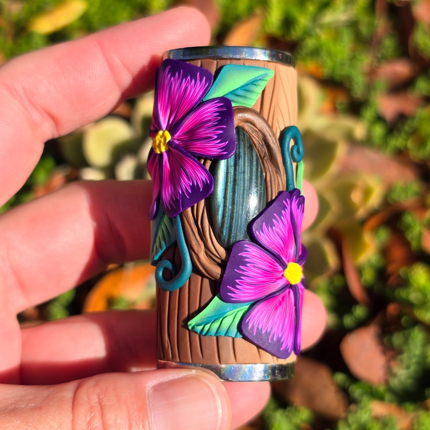 Floral Labradorite Lighter Sleeve