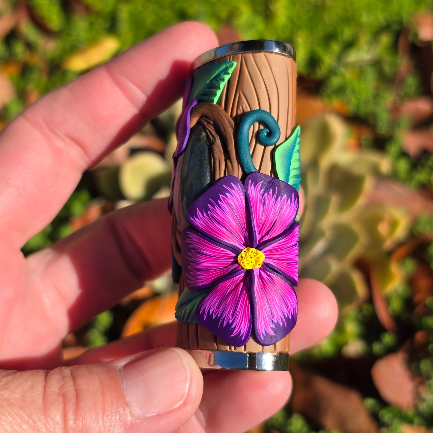 Floral Labradorite Lighter Sleeve