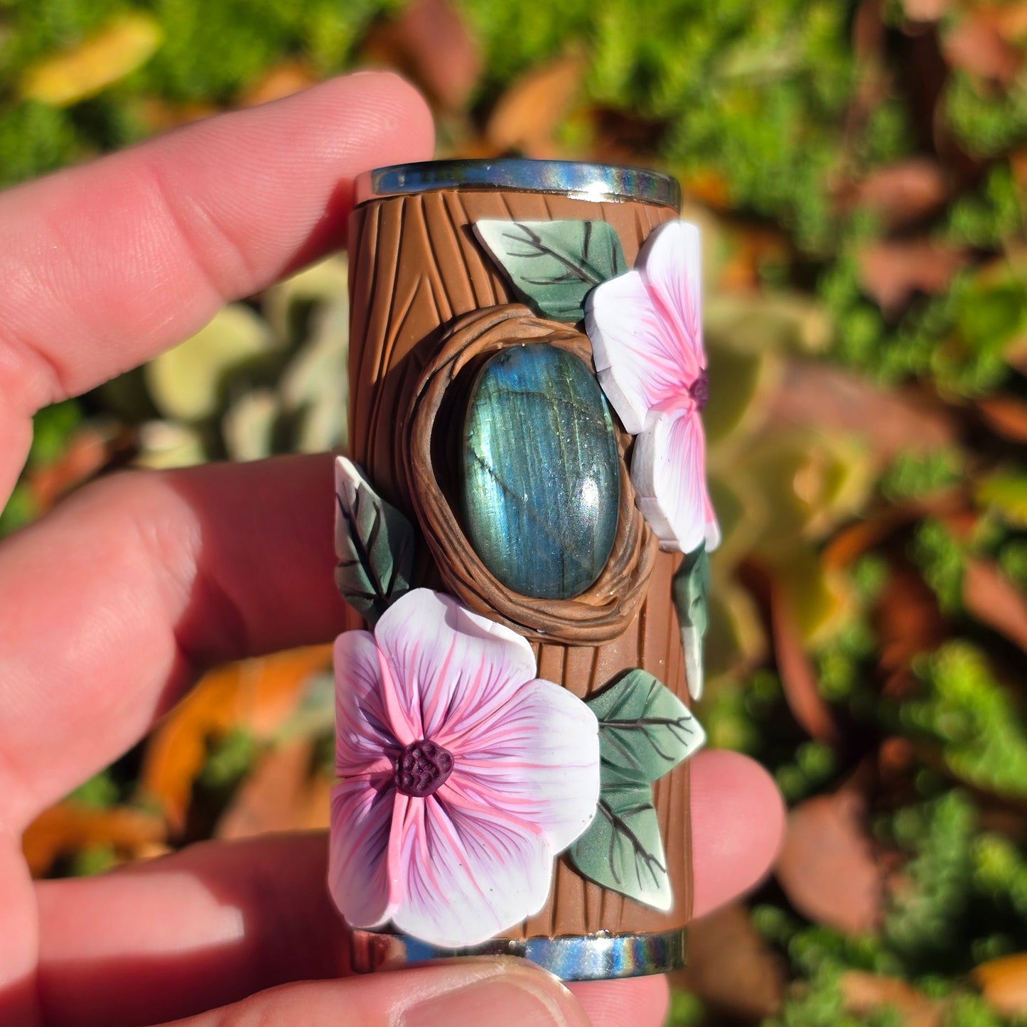 Floral Labradorite Lighter Sleeve