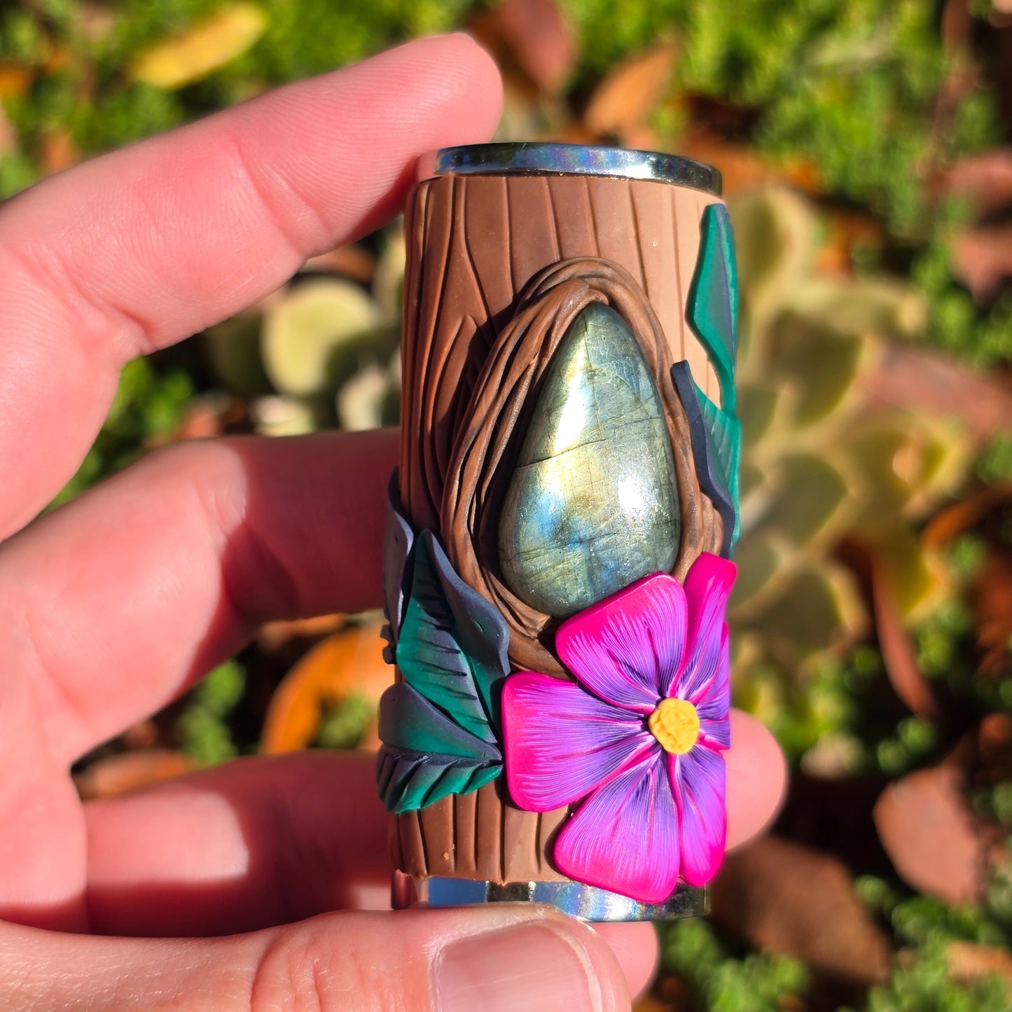 Floral Labradorite Lighter Sleeve