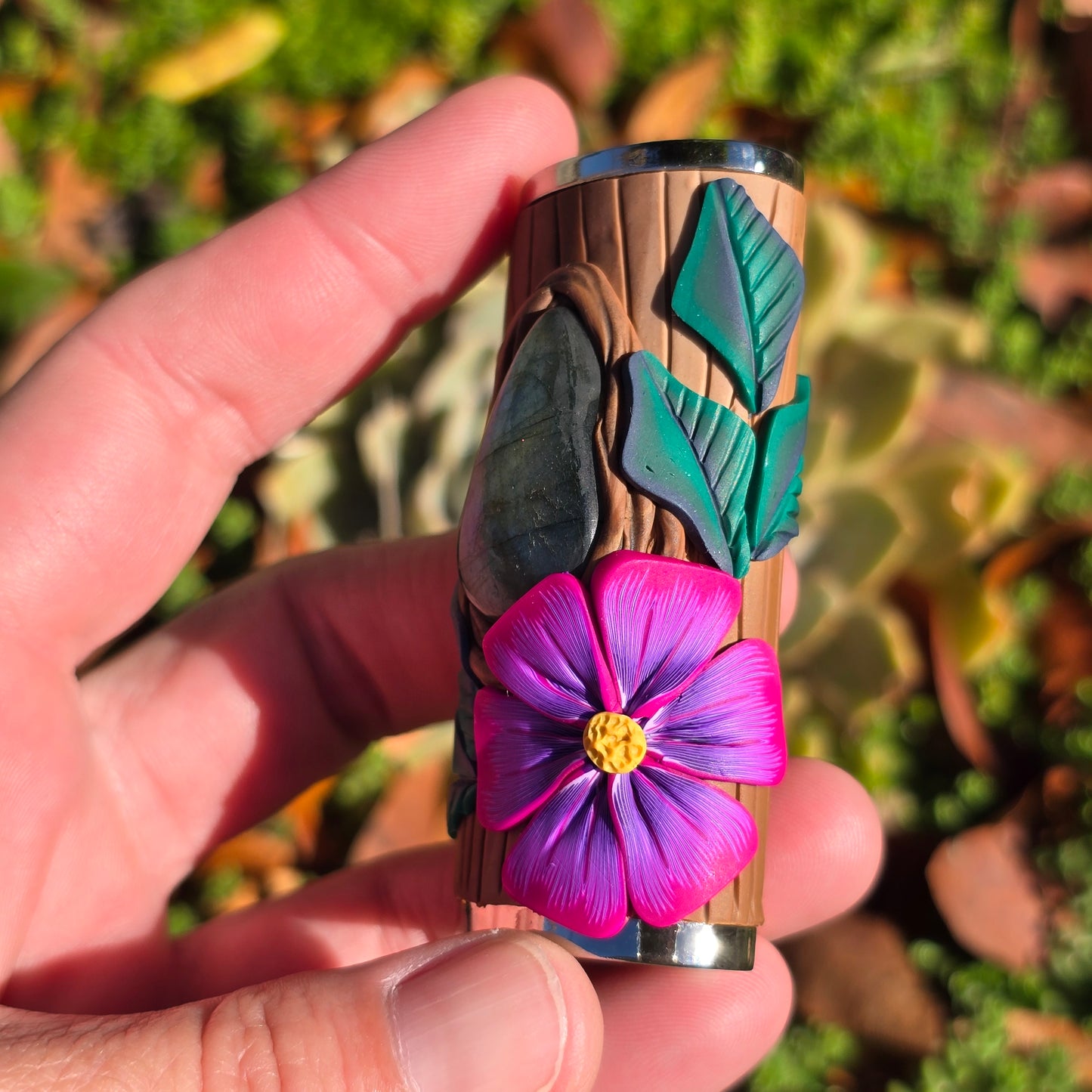 Floral Labradorite Lighter Sleeve