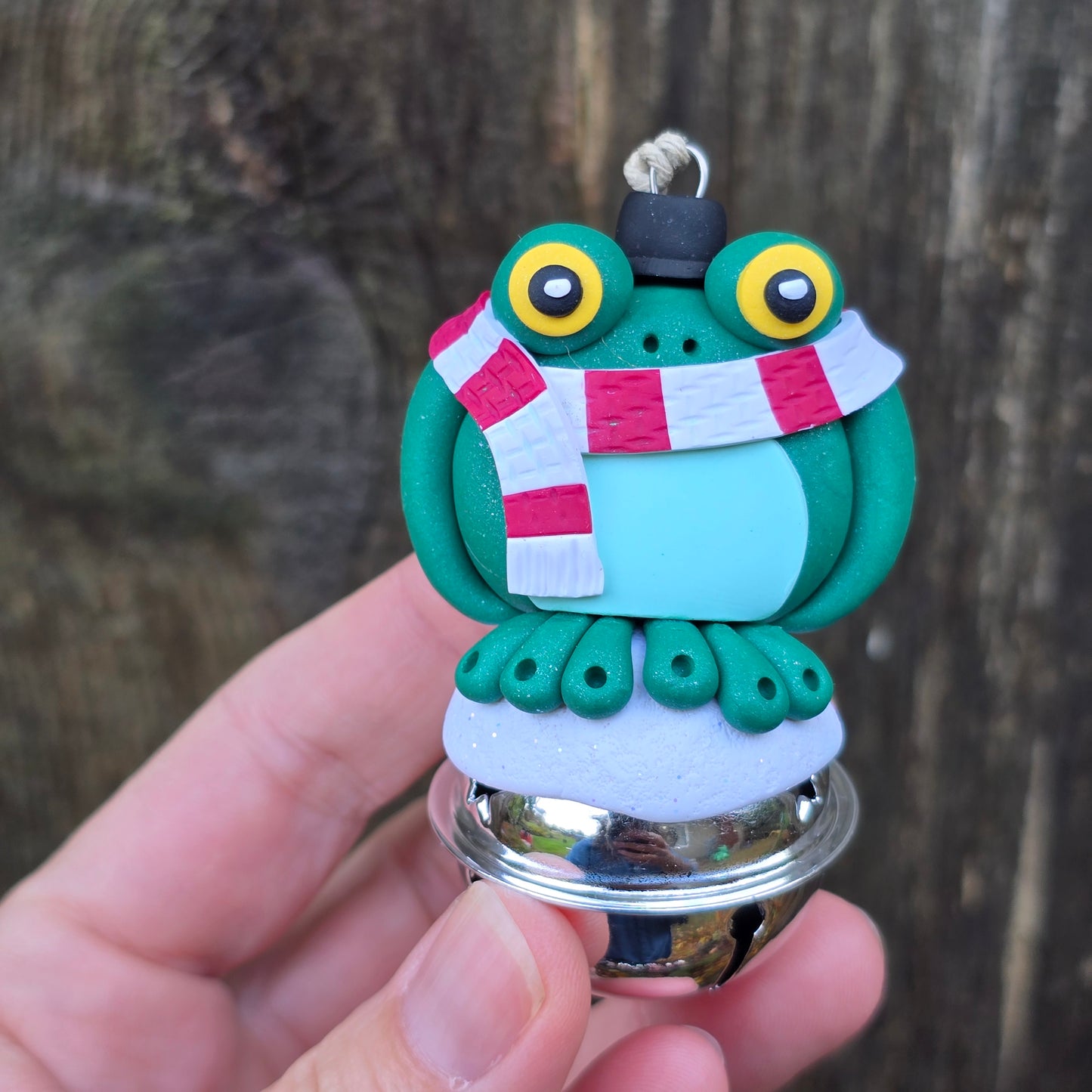 Bell Ornament, Dapper Frog