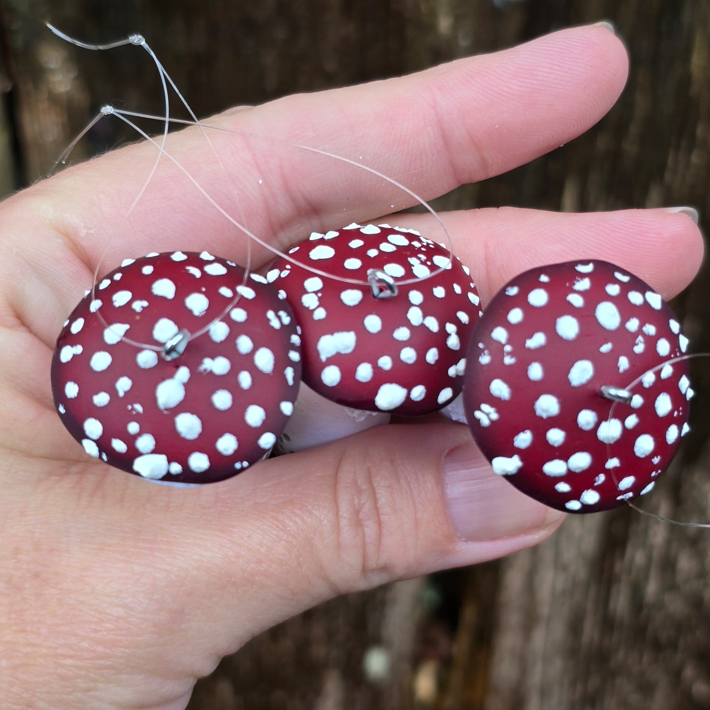 Toadstool Ornament with Amethyst