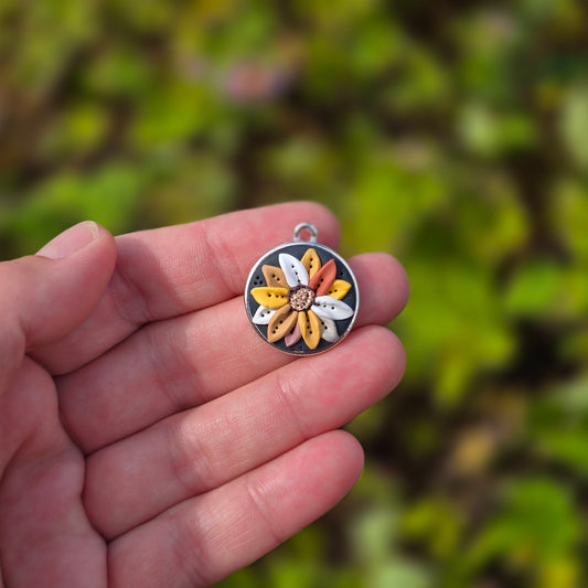 Sunflower Pendant • Royal Flush, small