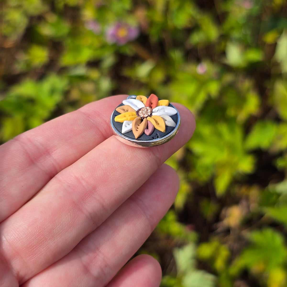 Sunflower Pendant • Royal Flush, small