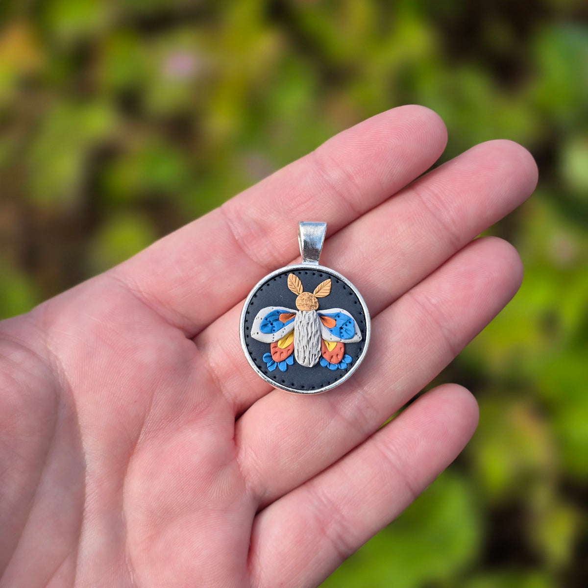 Moth Pendant • navy