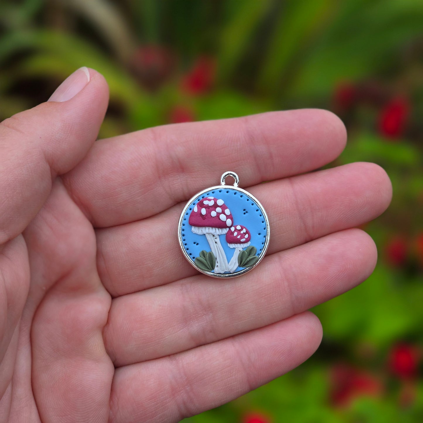 Duo Mushroom Pendant