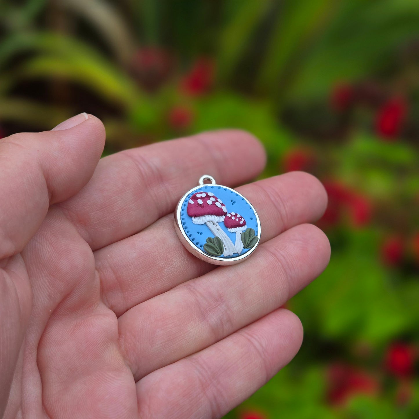 Duo Mushroom Pendant