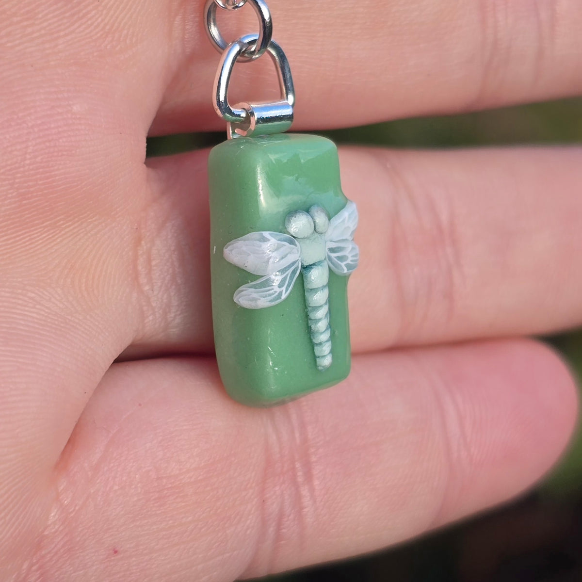 Dragonfly Pendant • seafoam