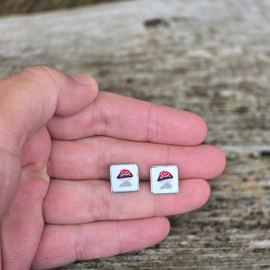 Amanita Mushroom studs