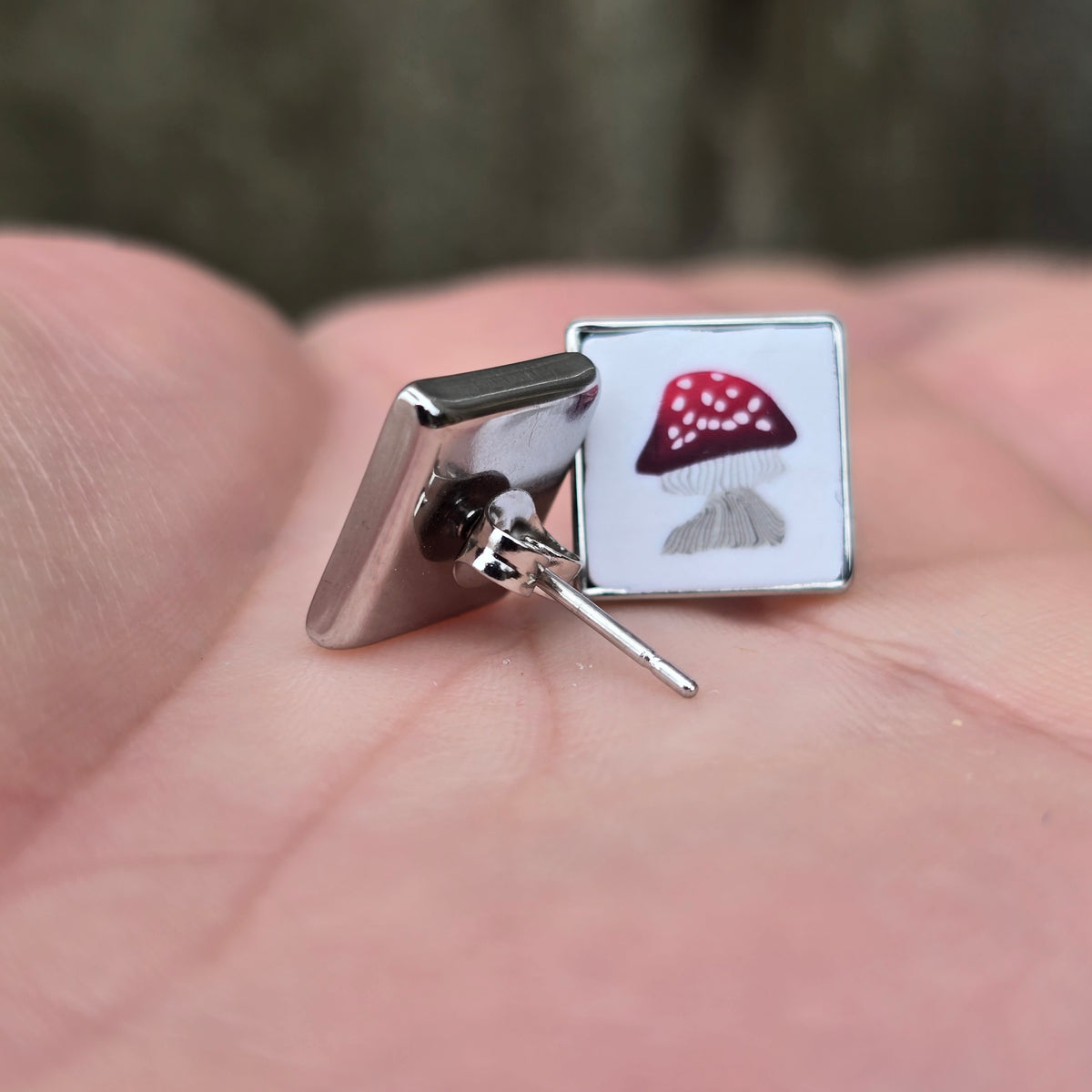 Earrings • Amanita Mushroom studs