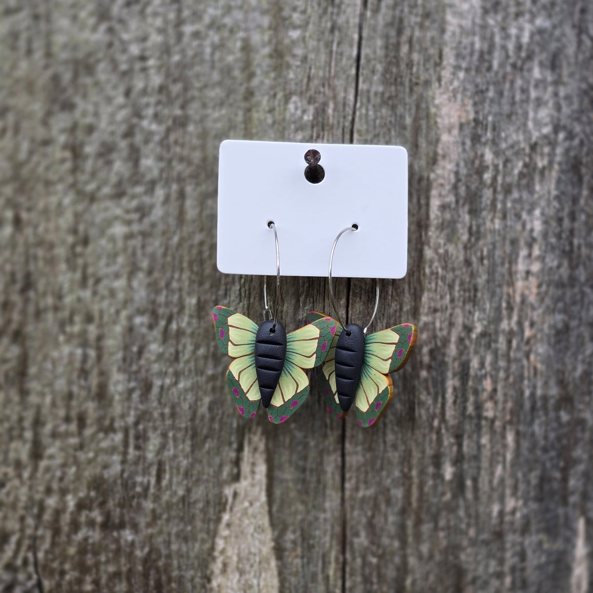 Butterfly Earrings • sage