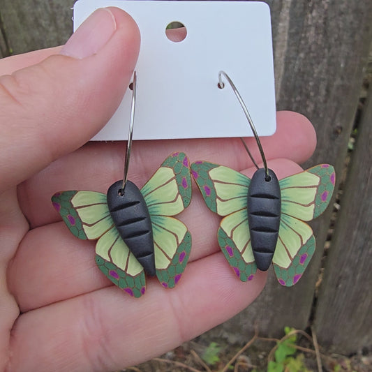 Butterfly Earrings • sage