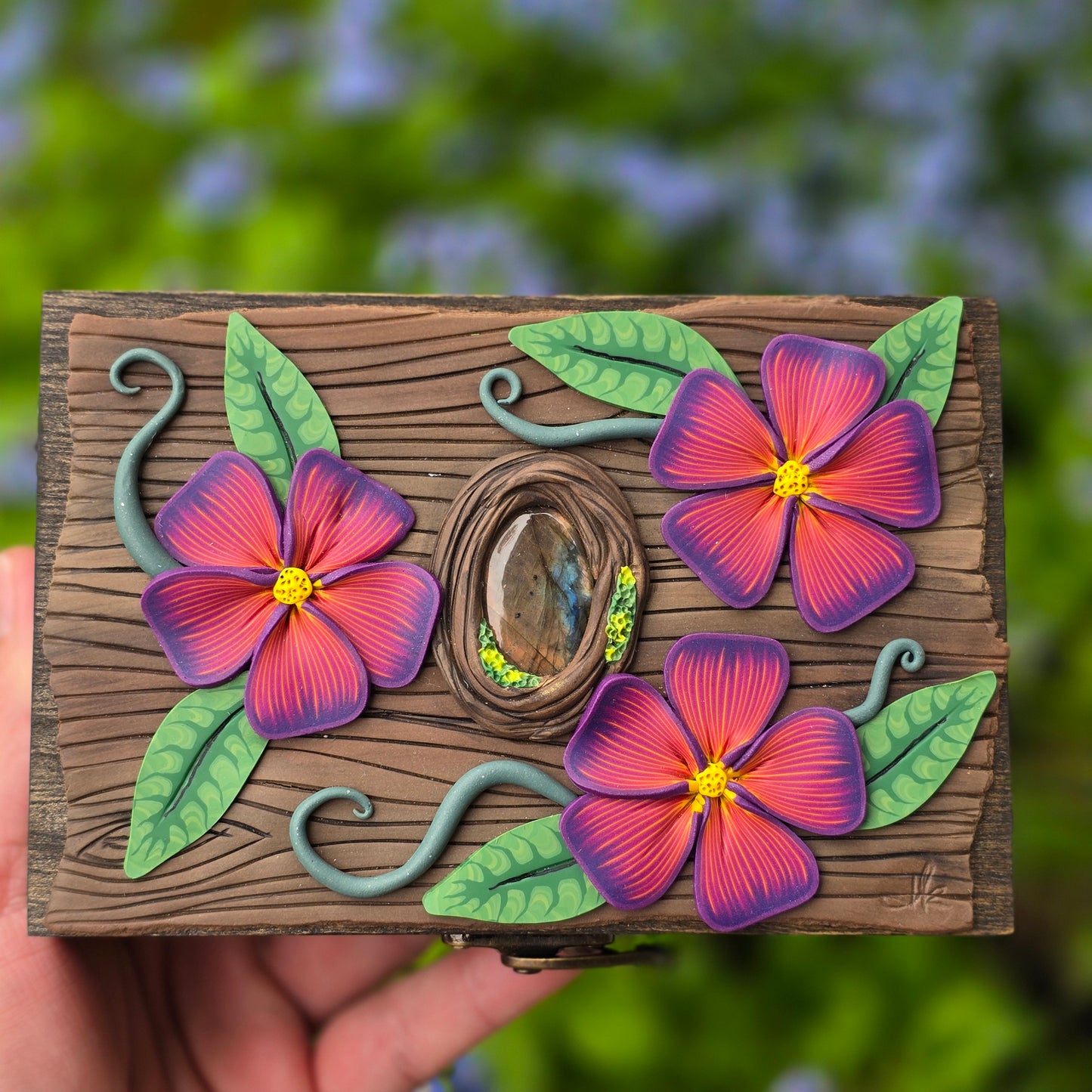 Flower Garden Labradorite Box