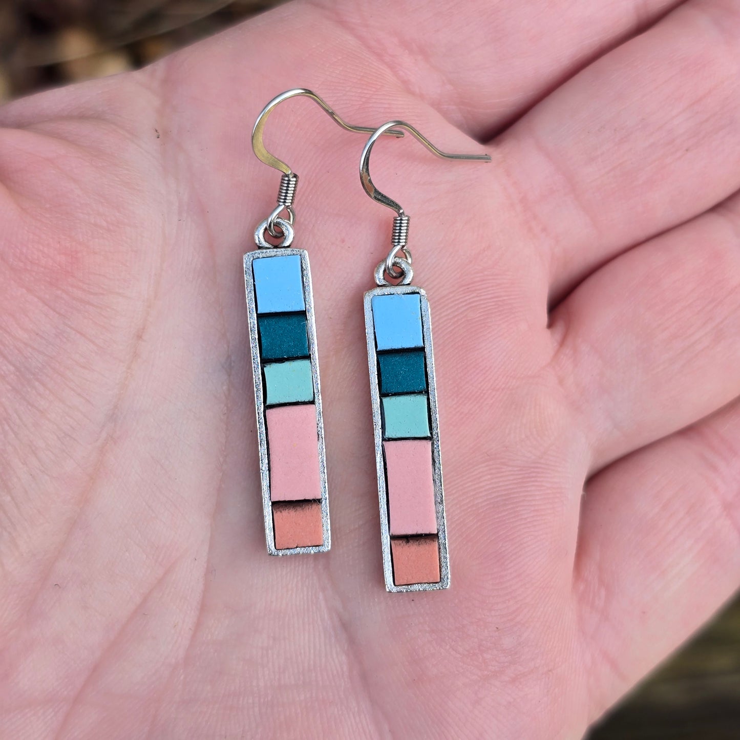 Color Block Dangles