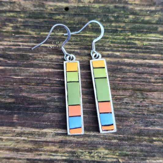 Color Block Dangles