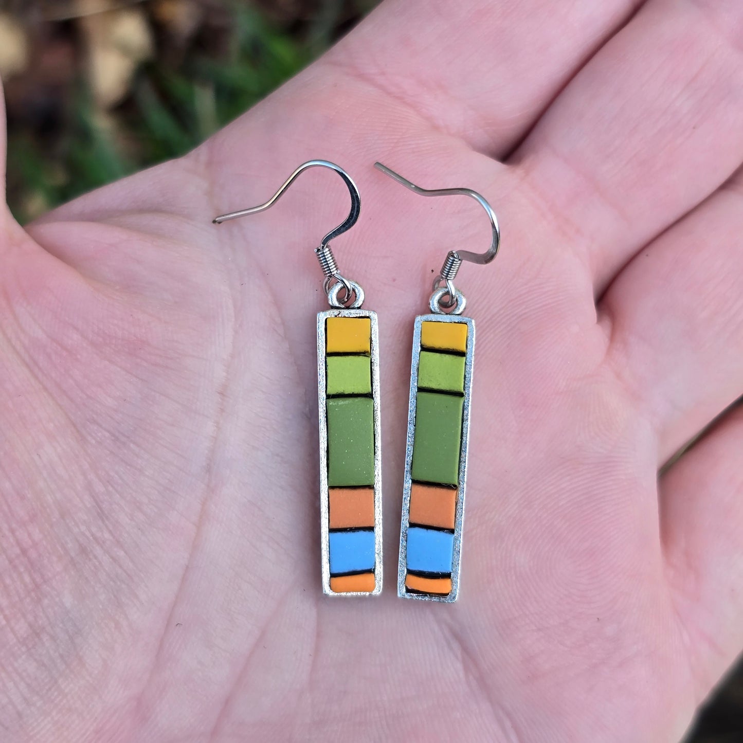 Color Block Dangles