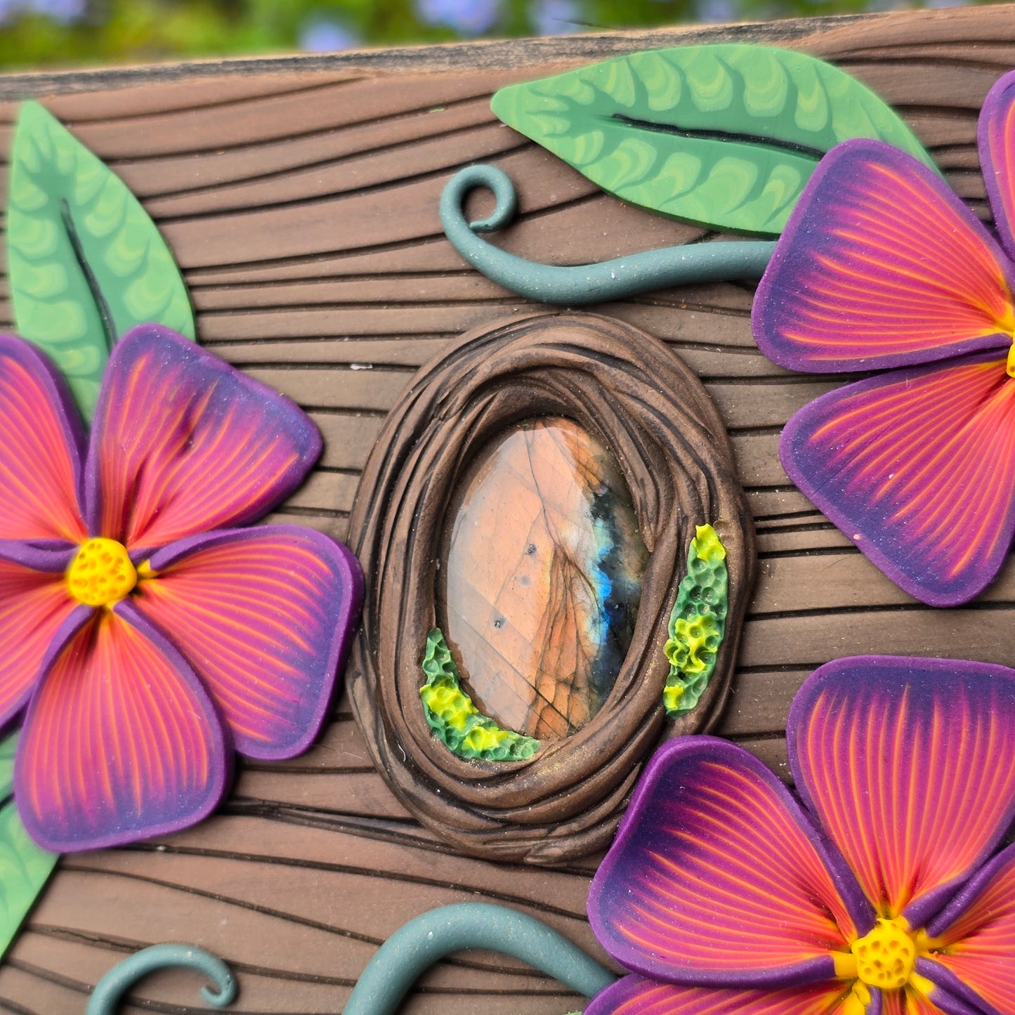 Flower Garden Labradorite Box