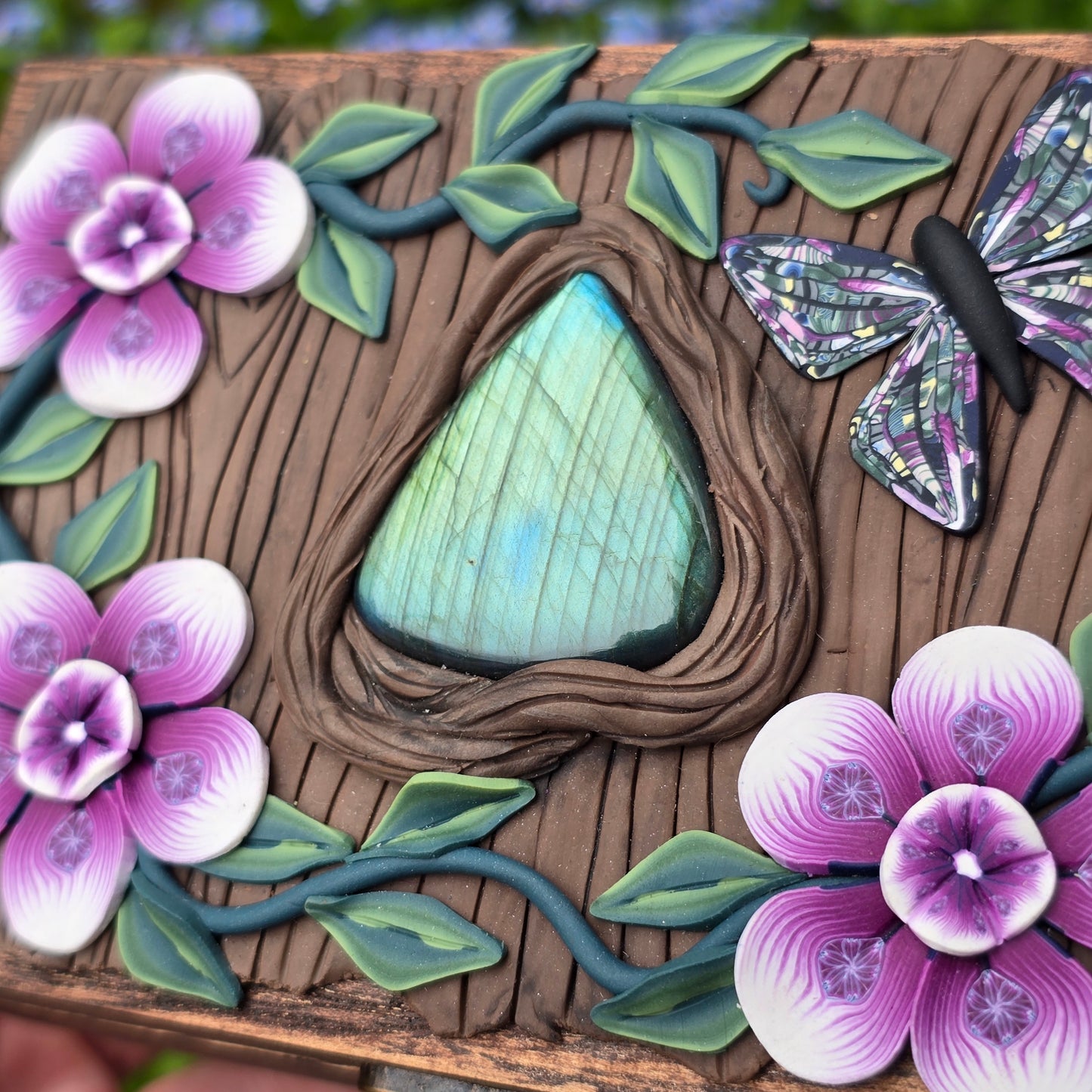 Butterfly Garden Labradorite Box