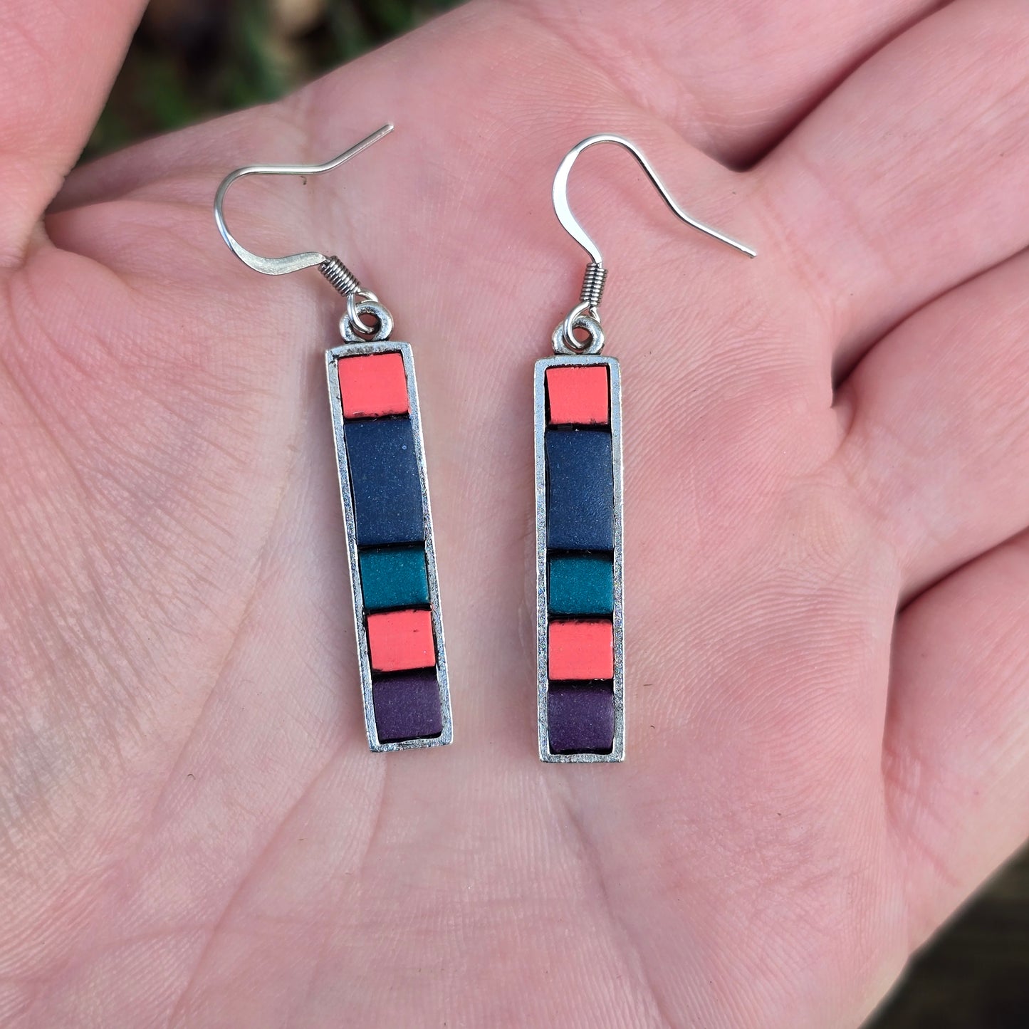 Color Block Dangles