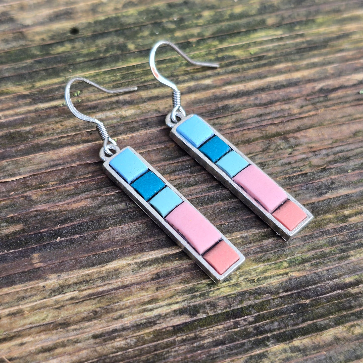 Color Block Dangles