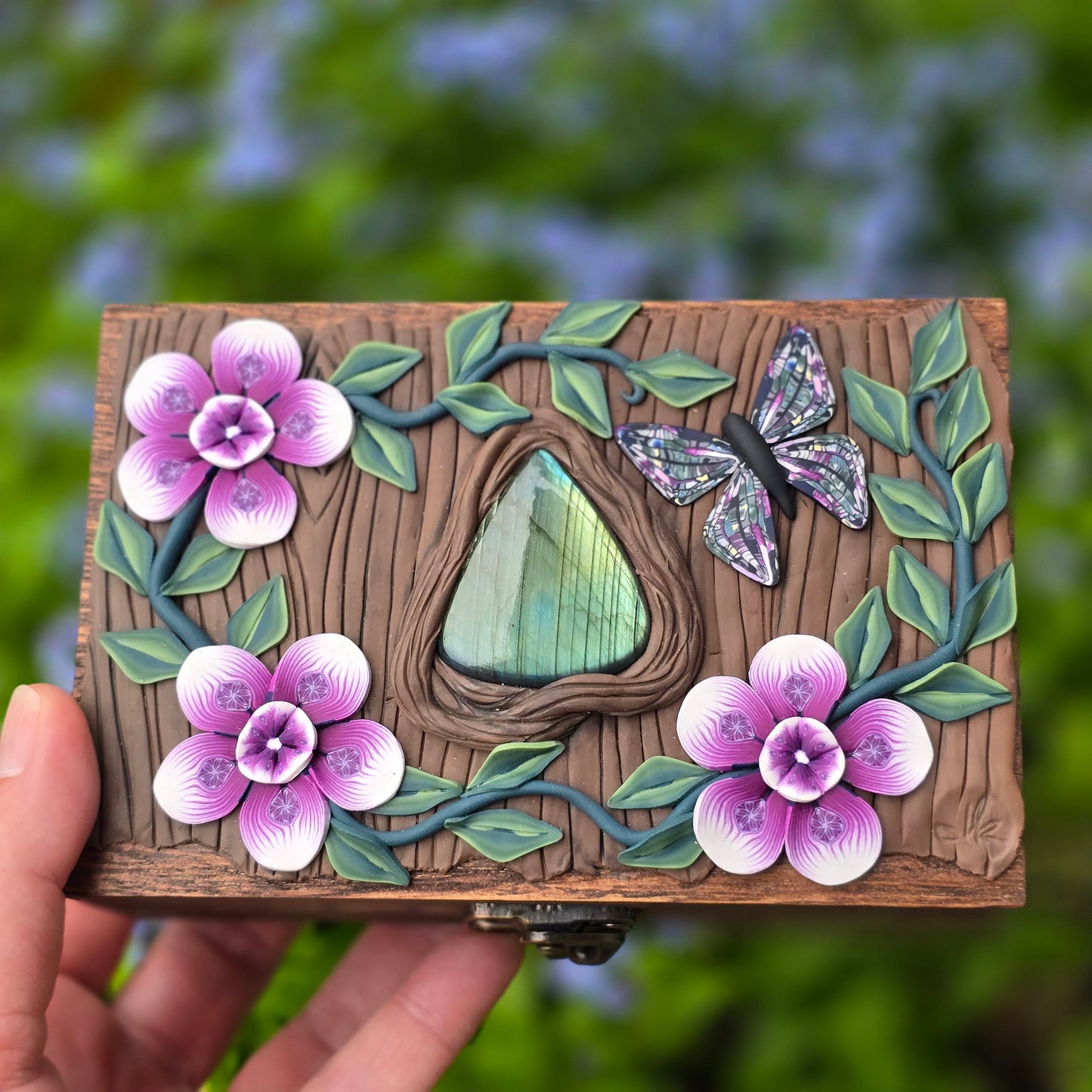 Butterfly Garden Labradorite Box