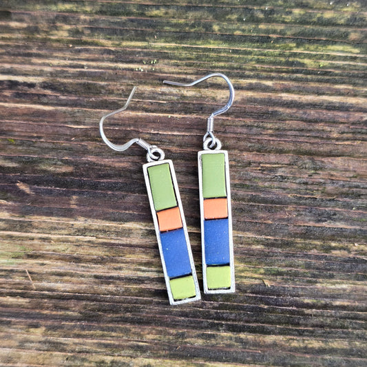Color Block Dangles