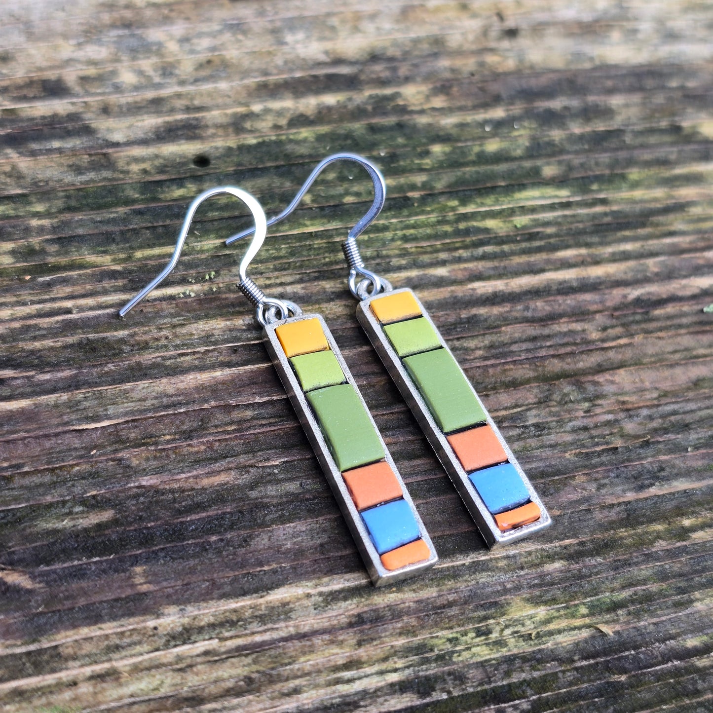 Color Block Dangles
