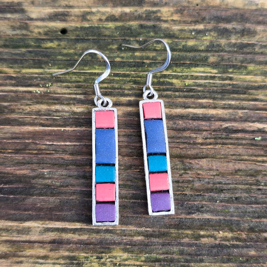 Color Block Dangles