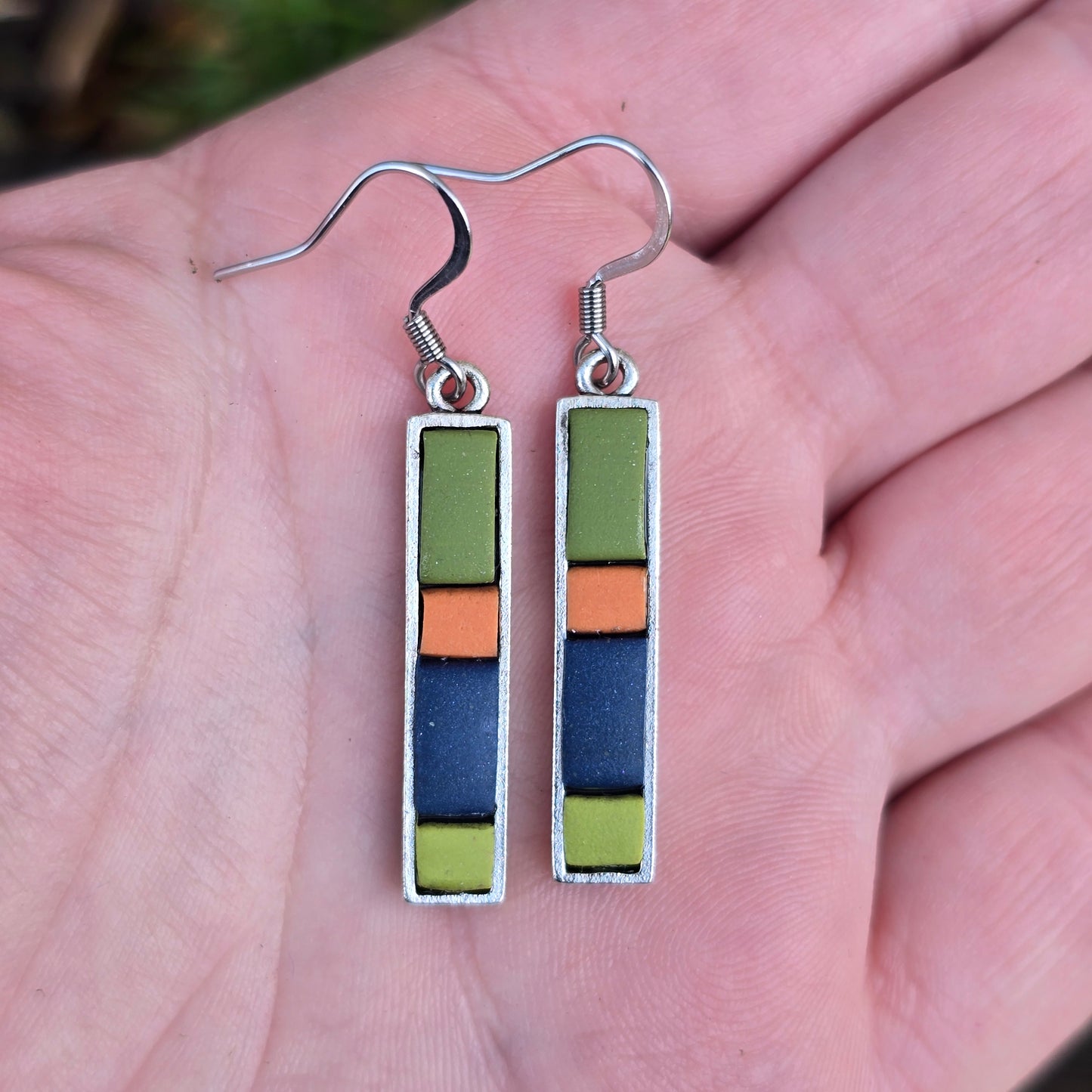 Color Block Dangles