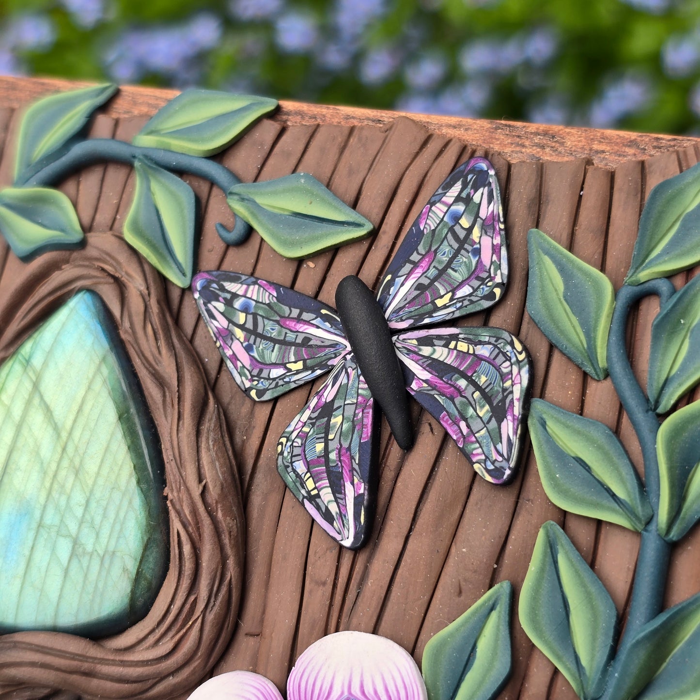 Butterfly Garden Labradorite Box