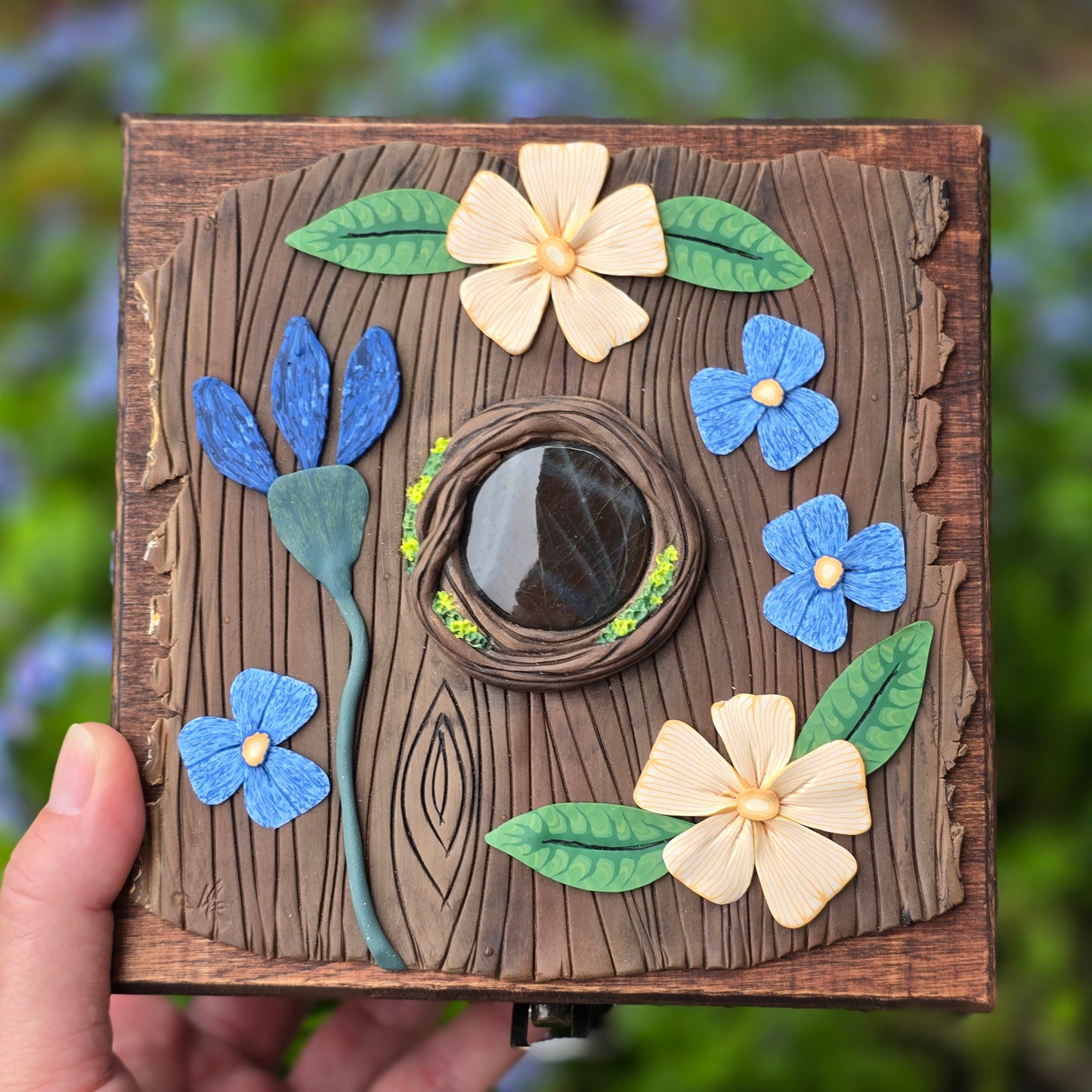 Art Deco Garden Labradorite Box