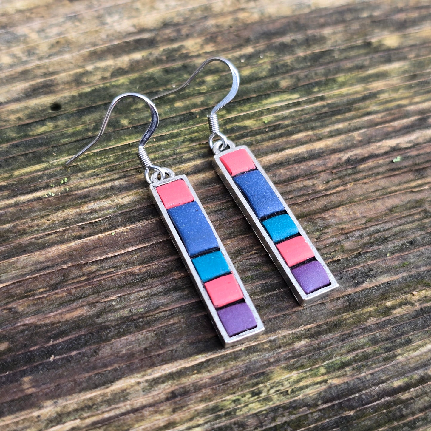 Color Block Dangles
